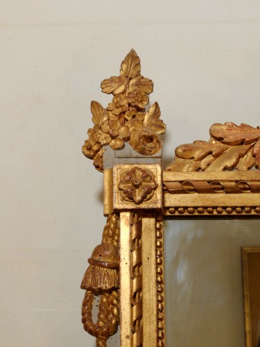 Miroir Louis XVI en bois doré - Antiquités Olivier Alberteau