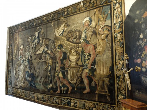 Le triomphe d'Alexandre - Tapisserie de la Manufacture d'Aubusson circa 1700 - Tapisserie & Tapis Style Louis XIV