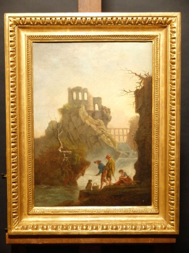 XVIIIe siècle - Les cascatelles de Tivoli, école française, cercle de Lacroix de Marseille