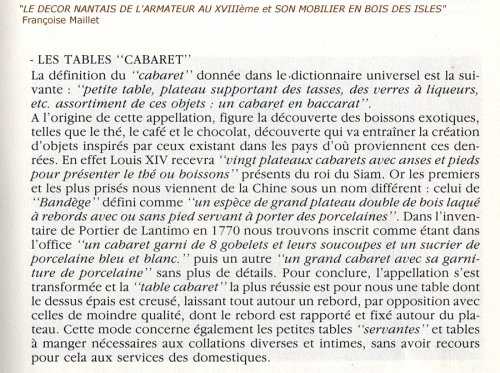 Table bordelaise dite " cabaret " en acajou de Cuba d'époque XVIIIe - Louis XV
