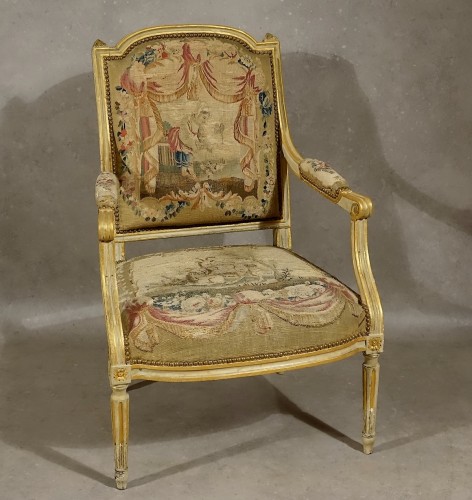 Mobilier de salon - 6 fauteuils d'époque Louis XVI - Paris XVIIIe - Antiquités Philippe Glédel