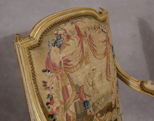 XVIIIe siècle - Mobilier de salon - 6 fauteuils d'époque Louis XVI - Paris XVIIIe