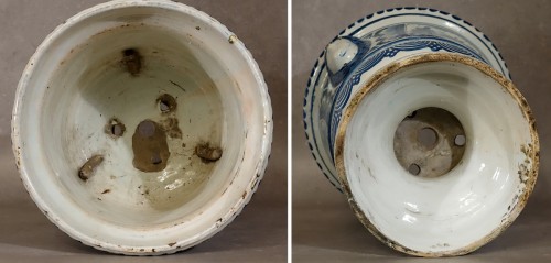 Antiquités - Vase à oranger - Nevers fin XVIIe début XVIIIe