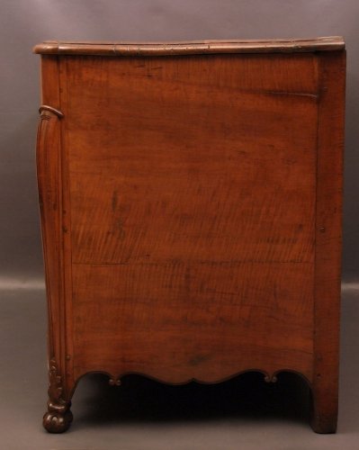 Commode malouine en bois ondé - XVIIIe siècle - Antiquités Philippe Glédel