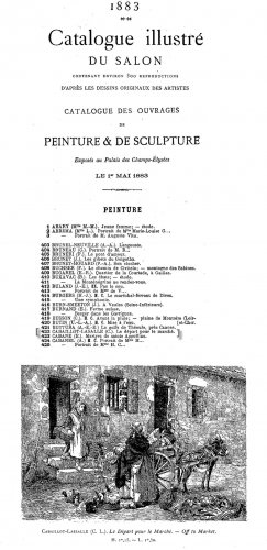 Tableaux et dessins Tableaux XIXe siècle - "Le départ pour le marché" Cabaillot-Lassalle - Salon de 1883
