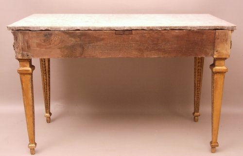 Louis XVI - Table en console en bois doré attribuée à Pierre Pillot - Provence XVIIIe