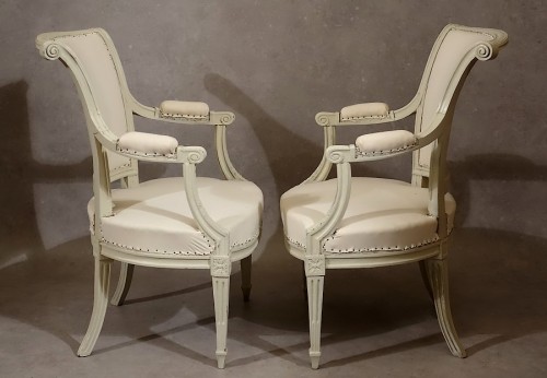 Quatre fauteuils d'époque Louis XVI par Pierre Pillot - Louis XVI