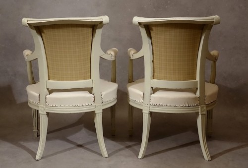 Louis XVI - Quatre fauteuils d'époque Louis XVI par Pierre Pillot
