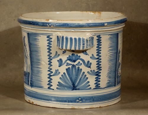 Caisse (ou encore vase ou pot) à oranger - Nevers début XVIIIe - Céramiques, Porcelaines Style Louis XIV