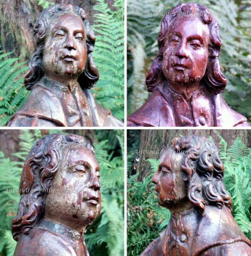 Statue chêne sculpté - François de Salignac de la Mothe-Fénelon - Sculpture Style 
