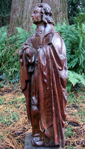 Statue chêne sculpté - François de Salignac de la Mothe-Fénelon - Antiquités Philippe Glédel
