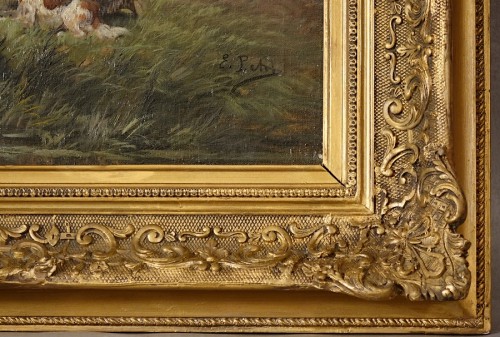 Deux huiles sur toile signées Eugène Petit - Antiquités Philippe Glédel