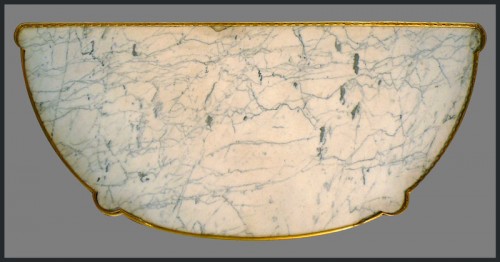 Commode demi-lune estampillée Pierre Roussel d'époque Louis XVI - Mobilier Style Louis XVI