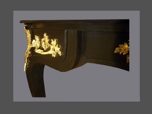 Bureau plat en laque d'époque Louis XV - Mobilier Style Louis XV