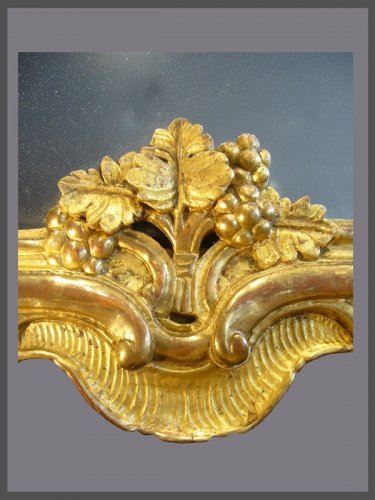 Miroir provençal en bois doré d'époque Louis XV - Antiquités Rigot et Fils