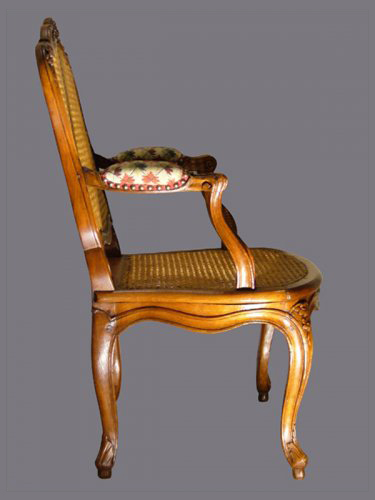 Paire de fauteuils cannés d'époque Louis XV estampillés J.B. CRESSON - Louis XV
