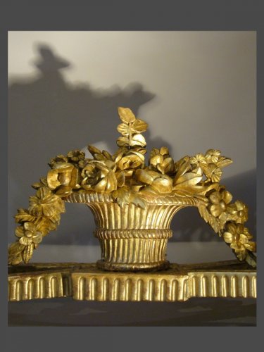 Console en bois doré d'époque Louis XVI - Mobilier Style Louis XVI