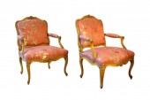 Flat back armchairs