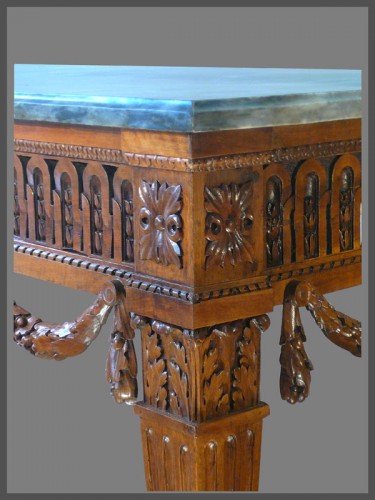 Antiquités - Table console attribuée aux ateliers de Jean-François HACHE d'époque Louis XVI