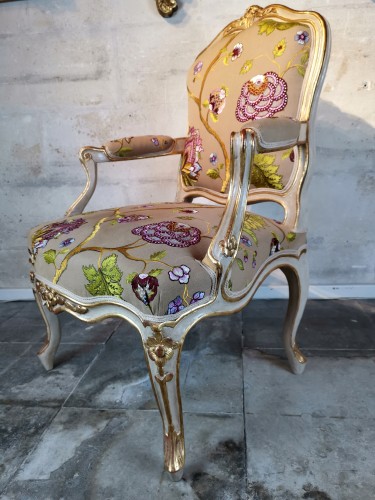 Paire de fauteuils d’époque Louis XV, vers 1750 - Sérignan Antiquités