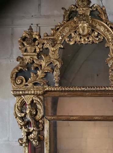 Miroir d'époque Régence vers 1700-1720 - Sérignan Antiquités