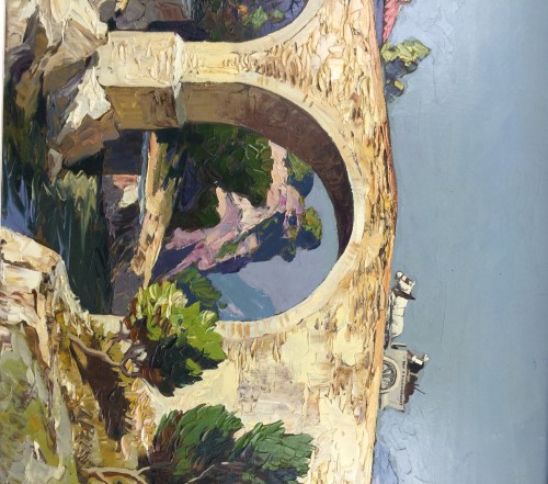 Art Déco - Gustave VIDAL (1895-1966) - Le vieux pont Romain
