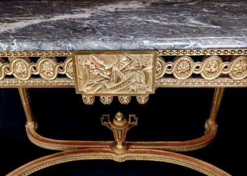 Mobilier Console - Table console Provençale Néoclassique à quatre pieds Louis XVI vers 1800