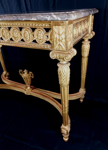 Table console Provençale Néoclassique à quatre pieds Louis XVI vers 1800 - Sérignan Antiquités