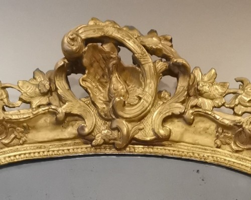 Antiquités - Miroir d'époque fin Régence vers 1730-1735