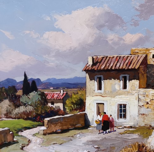 Art Déco - Gustave Vidal (1895-1966) - Paysage Provençal