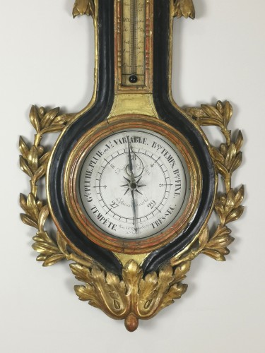 Baromètre-thermomètre d’époque Louis XVI - Objet de décoration Style Louis XVI