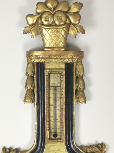 Objet de décoration Baromètre - Baromètre-thermomètre d’époque Louis XVI