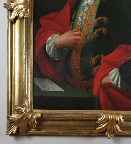 XVIIIe siècle - Portrait de gentilhomme du XVIIIe Siècle.