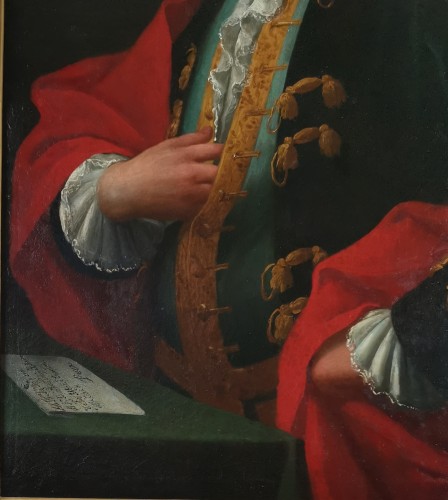 Antiquités - Portrait de gentilhomme du XVIIIe Siècle.