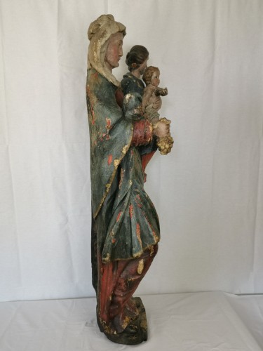 Sculpture Sculpture en Bois - Sainte Anne Trinitaire