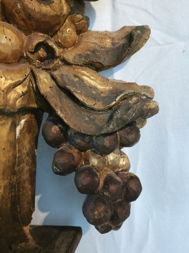 Antiquités - Groupe Baroque de fleurs et de fruits, d’époque Louis XIV