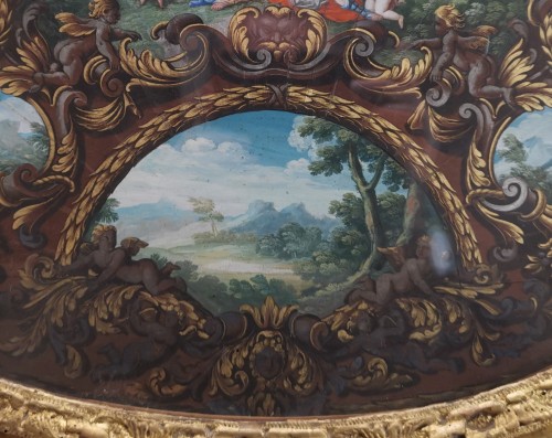 XVIIe siècle - La victoire de l'amour, gouache d’époque Louis XIV, XVIIe siècle