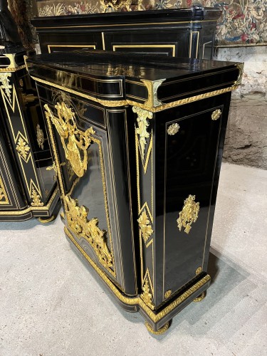 Antiquités - Paire de meubles d'appui Napoléon III par Mathieu Befort
