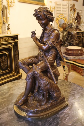 AIZELIN Eugène-Antoine (1821-1902) Berger Sculpteur - Sculpture Style 