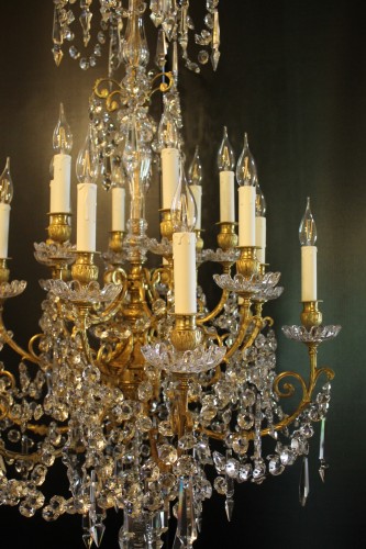 Luminaires Lustre - Baccarat, important lustre à 18 feux, milieu du XIXe siècle