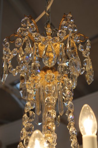 Lustre en bronze et cristal XIXe siècle - Napoléon III