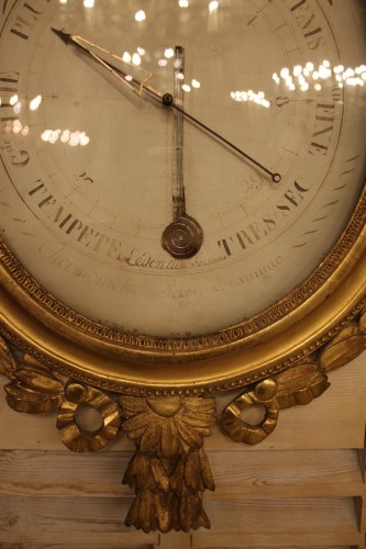 Antiquités - Baromètre thermomètre d'époque Louis XVI