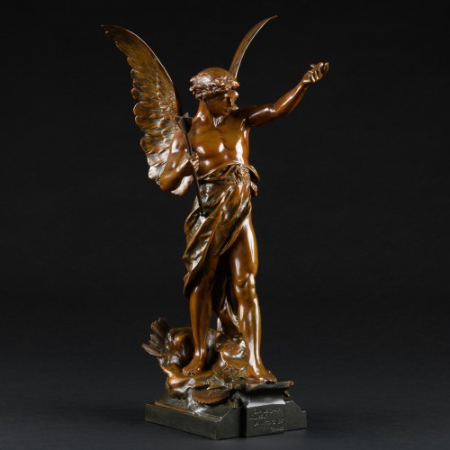 Sculpture Sculpture en Bronze - Le génie du travail - Émile Louis Picault (1833-1915)