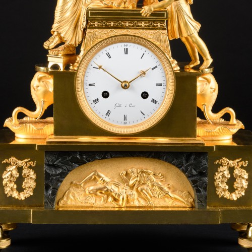 Horlogerie Pendule - Tekmessa et Eurysakes, pendule Empire signée Claude Galle