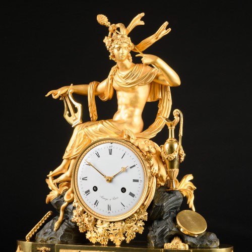 Antiquités - Pendule “Bacchus” d’époque Directoire attribuée à Pierre-Philippe Thomire