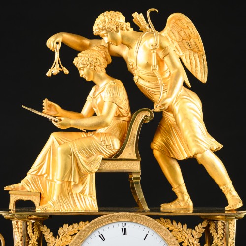 Grande Pendule D’époque Empire “L’Inspiration” - Horlogerie Style Empire