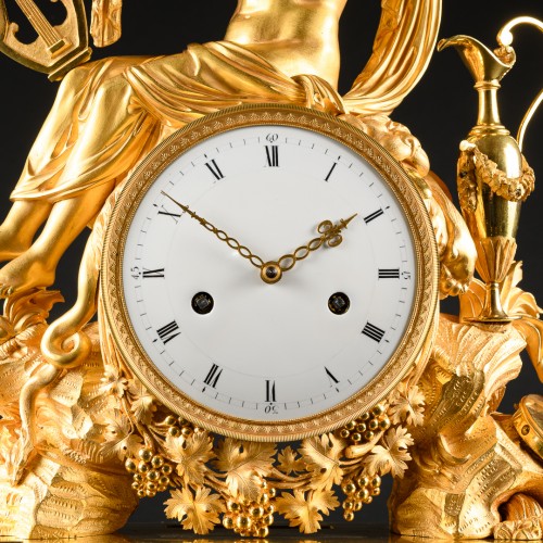 Horlogerie Pendule - Importante Pendule Empire avec Bacchus - Attribuée À Pierre Philippe Thomire
