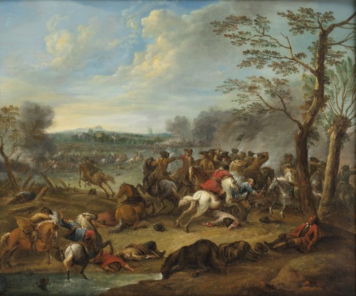 Chocs de cavalerie (une paire) – Karel Breydel (1678 – 1733) - Galerie Thierry Matranga