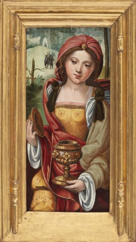 Marie Madeleine et Joseph d’Arimathie – Anvers 16e siècle, Pieter Coecke van Aelst I - Tableaux et dessins Style 