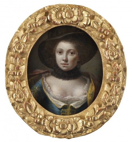 Portrait d’une élégante – Ecole anglaise du XVIIIe siècle